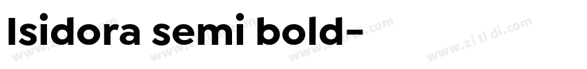 Isidora semi bold字体转换
